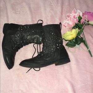 Lace Up Black Combat Boots